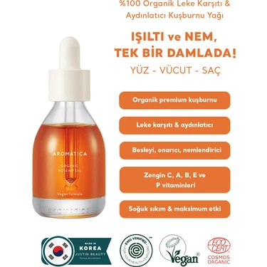 Aromatica Organic Rose Hip Oil - %100 Organik Kuşburnu