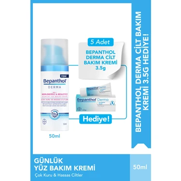 Derma Yüz Bakım Kremi 50 ml 5 Adet Cilt Bakım Kremi 3.5