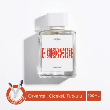 Imprimé L'ardeur EDP Unisex Parfüm 100 ml | Oryantal Çiçeksi | Ahududu, Safran, Gül, Manolya,