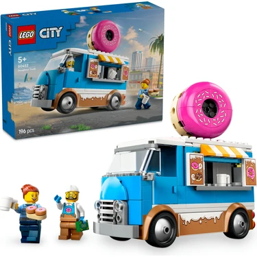 LEGO® City Donut Kamyonu 60452 - 5 Yaş ve Üzeri Çocuklar için Yaratıcı Oyuncak Yapım Seti (196