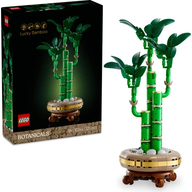 LEGO® Botanicals Şans Bambusu 10344 - Doğasever Yetişkinler için Dekoratif Bitki Yapım Seti (325