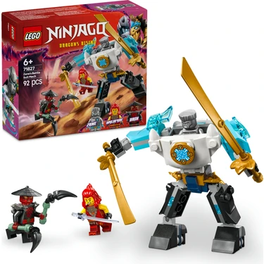 LEGO® NINJAGO® Zane’in Savaş Zırhı Mech’i 71827 - 6 Yaş ve Üzeri Çocuklar için 3 Minifigürlü