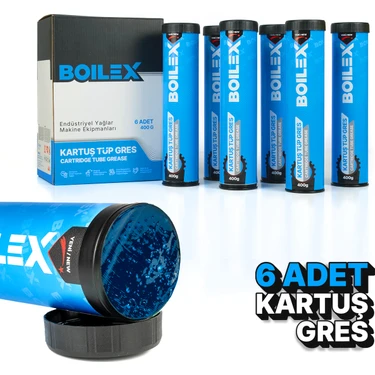 Lityum Kompleks Ep2 Yüksek Sıcaklık Performans Kartuş Tüp Gres Yağı - Mavi Renkli - 6 Adet x