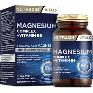 Nutraxin Magnezyum Complex Vitamin B6 60 Tablet 250