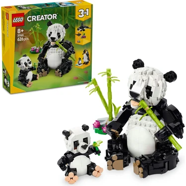 LEGO® Creator 3’ü 1 Arada Vahşi Hayvanlar: Panda Ailesi 31165 - 8 Yaş ve Üzeri Çocuklar için Orka