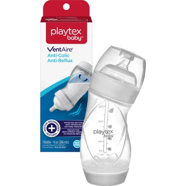 Playtex Baby™ Ventaire® Bebek Biberonu, Kolik ve Gaz Önleyici Tasarım, 266 ml,  3+ Ay Orta Akış , 1