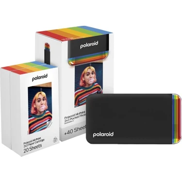 Polaroid Hi-Print 2×3 Beyaz Taşınabilir Bluetooth Foto Yazıcısı Everything Box ( 40'lı Film