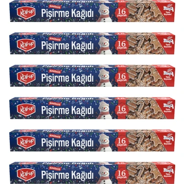 Roll-Up Kış Temalı Kesilmiş Pişirme Kağıdı 37cm x 42cm 16 Yaprak 6