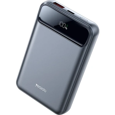 Yesido YP49 10.000 Mah Dijital Göstergeli 22.5W USB 3.0 / 20W Type-C Çıkışlı ve 15W Kablosuz Şarjlı