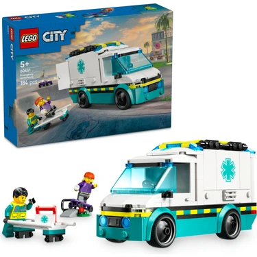 LEGO® City Acil Yardım Ambulansı 60451 - 5 Yaş & Üzeri Çocuklar için Yaratıcı Oyuncak Yapım Seti