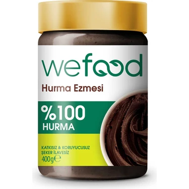 Wefood %100 Sade Hurma Ezmesi 400 gr (Hurma Püresi, Hurma Dolgusu)