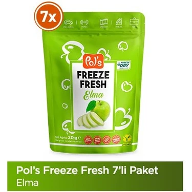 Pol's Freeze Fresh Elma 20 g x7 Adet Freeze Dry Dondurularak Kurutulmuş