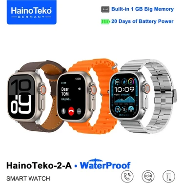 Haino Teko Germany Ultra 2A Su Geçirmez Uzun Pil Ömrü 49MM Akıllı Saat 3 Kordon 1gb