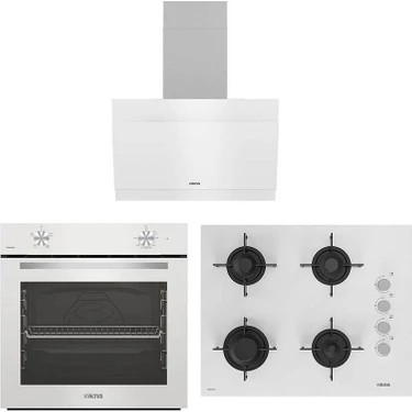 Altus Beyaz Cam Ankastre Set (Ala 310HW - Ala 159 Dhw - Ala 525