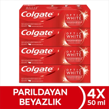 Colgate Optic White Parıldayan Beyazlık 50 ml x4 Adet Diş Macunu Türkiye'nin 1 Numaralı