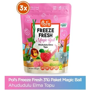 Pol's Freeze Fresh Magic Ball Ahududulu Elma 20 G x 3