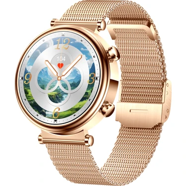 ZeitWatch X3 Metal Rose Gold  40 mm Akıllı Saat Spor, Uyku Şeker Tansiyon