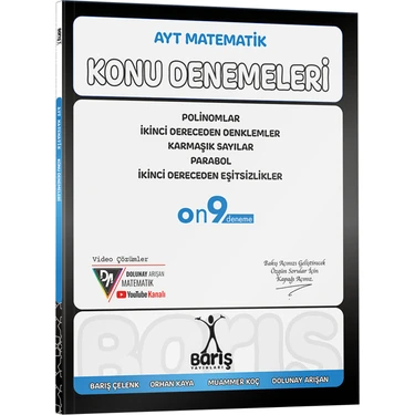 Barış Yayınları Ayt Matematik Polinomlar Ikinci Dereceden Denklemler / Eşitsizlikler Karmaşık