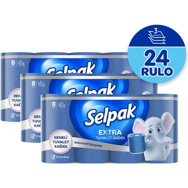 Selpak Extra Renkli Tuvalet Kağıdı