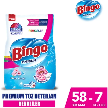 Bingo Bingo premium Toz Çamaşır Deterjanı 7 kg