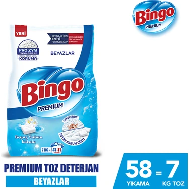 Bingo Bingo premium Toz Çamaşır Deterjanı 7 kg