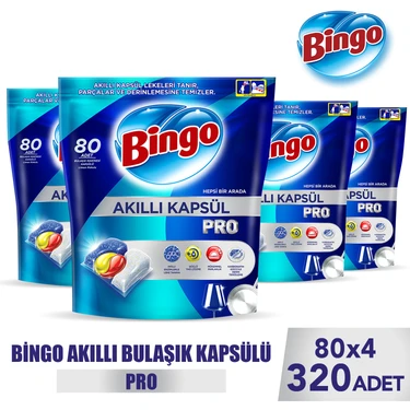 Bingo Akıllı Kapsül Pro Bulaşık Makinesi Deterjanı Tableti