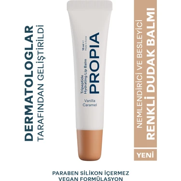 Propia Tripeptit Lip Balm | Nemlendirici Besleyici Dolgunlaştırıcı Vanilya Karamel Renkli Dudak