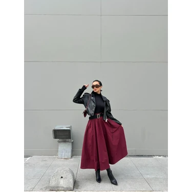 Minaaise Camelia Poplin Etek