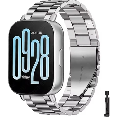 Alstrap Xiaomi Redmi Watch 5 Lite/ Redmi Watch 5 Active Uyumlu Paslanmaz Çelik