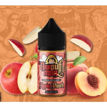 One Puff Man Apple Peach Salt 30ml - 50mg (%5)  Premium Puff Likit