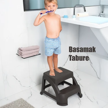 Porsima AK-642 Basamaklı Tabure Mutfak Merdiveni Katlı Basamak Merdiven Tabure Çocuk Merdiveni