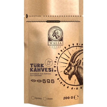 Walia Coffee Türk Kahvesi Öğütülmüş 200