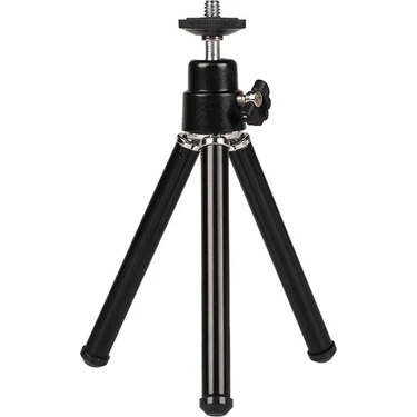 Blueleskyy Hafif Mini Tripod Ayarlanabilir Mini Tripod Alüminyum Alaşımlı Siyah (Yurt