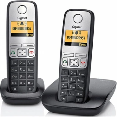 Gigaset A690 Duo 2 li Siyah Telsiz Dect Telefon 100 Rehber Handsfree Işıklı