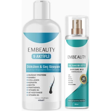 Embeauty 2’li Saç Bakım Seti Dökülme Karşıtı Ve Aşırı Yıpranmış Saçlara Özel — Hepsiburada ürün görseli