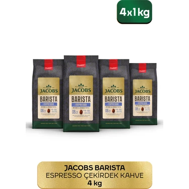 Jacobs Barista Editions Çekirdek Kahve %100 Arabica Espresso 1 Kg X 4