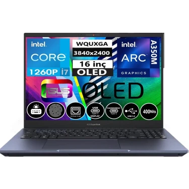 Asus Expertbook B5 B5602CBN-I7126016512DS Intel Core I7-1260P 16GB 512GB SSD 4gb Arc A350M 16" 4K