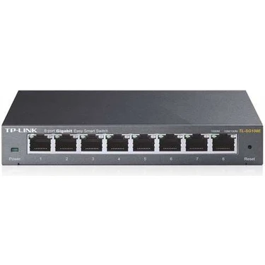 Tp-Link TL-SG108E 8 Port 10-100-1000 Mbps Easy Smart Switch Çelik