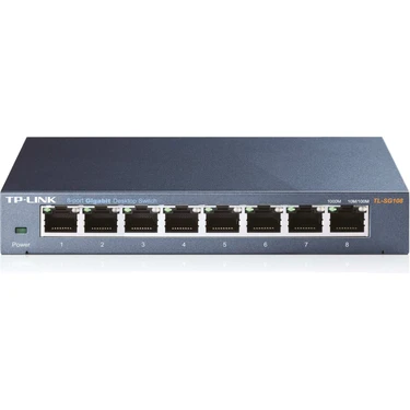 Tp-Link TL-SG108 8 Port 10-100-1000 Mbps Switch Çelik