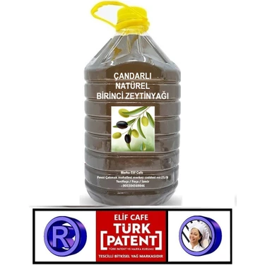 Elif Cafe Çandarlı Natural  Birinci Zeytinyağı 5 lt Pet Şişe zeytinyağı 5 litre 1