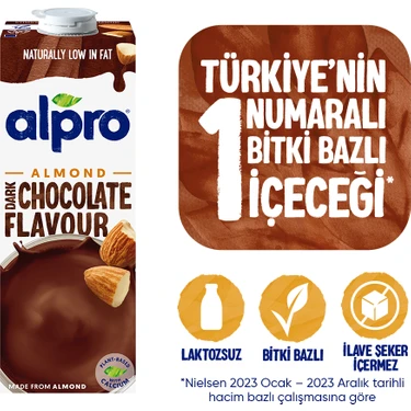 Alpro Bitter Çikolata Aromalı Bademli İçecek