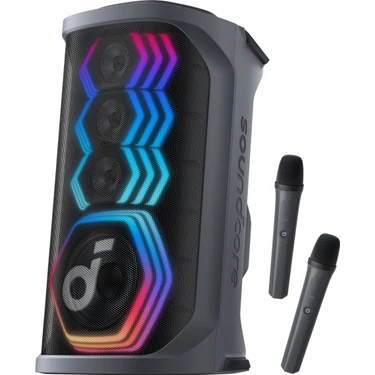 Anker Soundcore Rave 3 AI Karaoke Bluetooth Hoparlör - 160 W Güçlü Ses - 12 Saat Çalma Süresi -