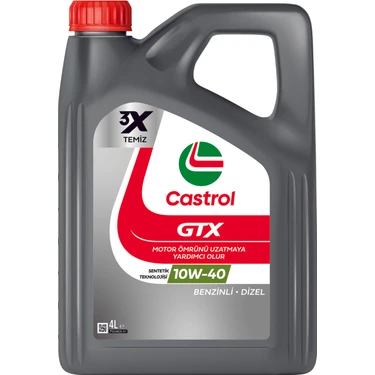 Castrol GTX 10W-40 A/B 4 Litre (Üretim yılı