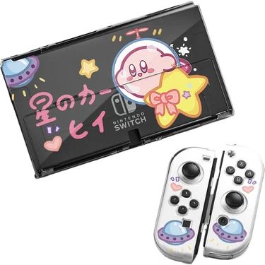 Banbo1 Nintendo Switch OLED Tpu Mat Kabartmalı Koruyucu Kirby Kılıf (Yurt