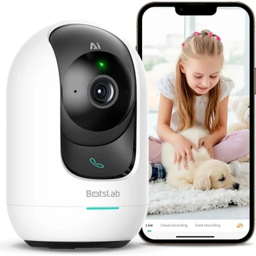 Botslab 360+ C221 Pro 3k 360° Akıllı Güvenlik Kamerası Bebek Monitörü Evcil Hayvan Kamerası İç