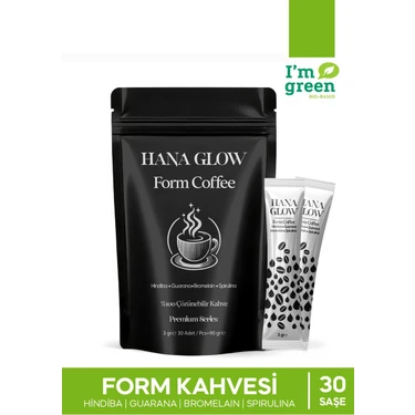 Hana Glow Form Kahvesi Hindiba, Guarana, Bromelain, Spirulina