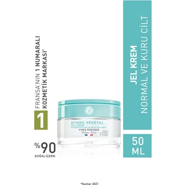 Yves Rocher Jel Krem - Normal ve Kuru Cilt / Hydra Vegetal-50