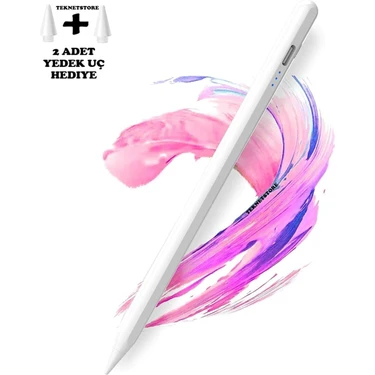 TekNetStore Avuç İçi Red Dokunmatik Kalem 2 Adet Yedek Uç ile iPad Pro 11/12.9
