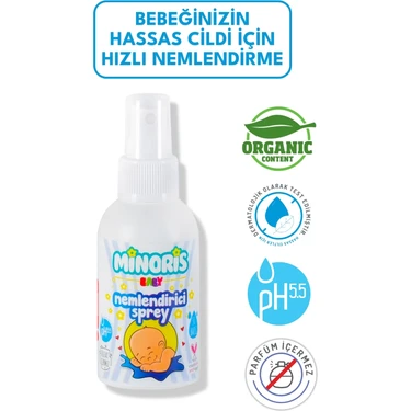 Minoris Baby Güneş Sonrası Yoğun Nemlendirici Aftersun Sprey 100 ml Tüm Ciltler İçin