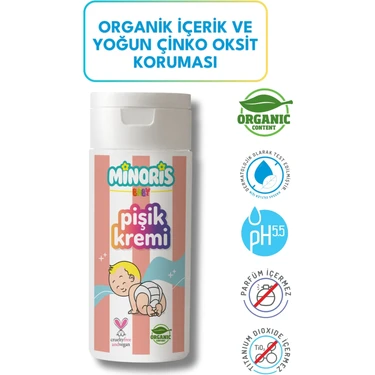 Minoris Baby Pişik Kremi 55 gr - Vegan Sertifikalı Organik